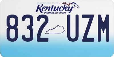KY license plate 832UZM