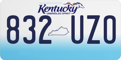 KY license plate 832UZO