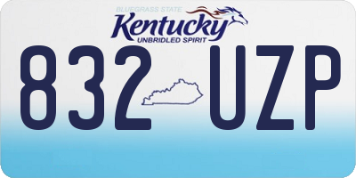 KY license plate 832UZP