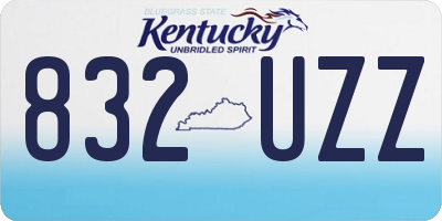 KY license plate 832UZZ