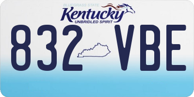 KY license plate 832VBE