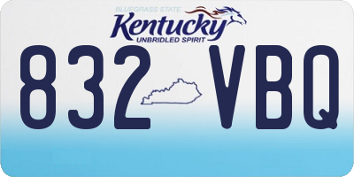KY license plate 832VBQ
