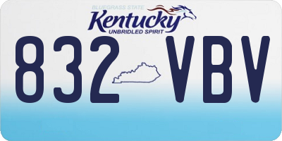 KY license plate 832VBV