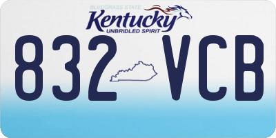 KY license plate 832VCB