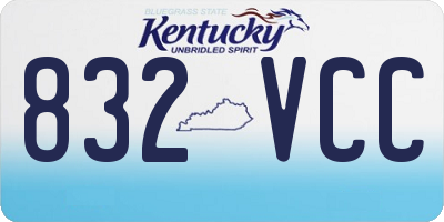 KY license plate 832VCC
