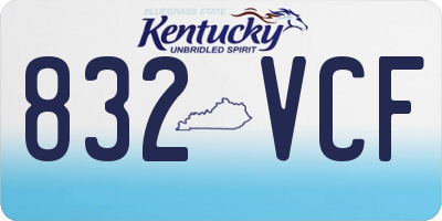 KY license plate 832VCF