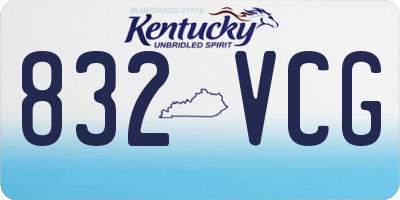 KY license plate 832VCG