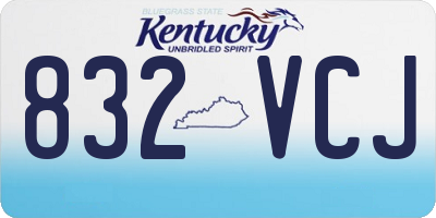 KY license plate 832VCJ
