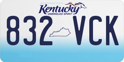KY license plate 832VCK