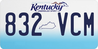 KY license plate 832VCM