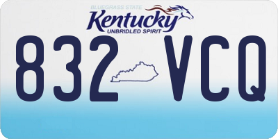 KY license plate 832VCQ