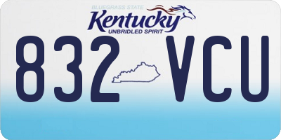 KY license plate 832VCU