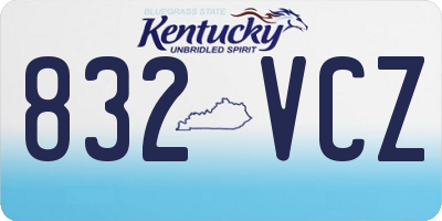 KY license plate 832VCZ