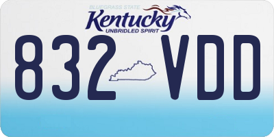 KY license plate 832VDD