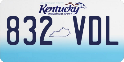 KY license plate 832VDL