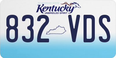 KY license plate 832VDS