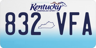 KY license plate 832VFA