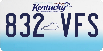 KY license plate 832VFS