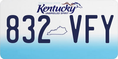 KY license plate 832VFY