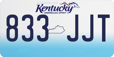 KY license plate 833JJT