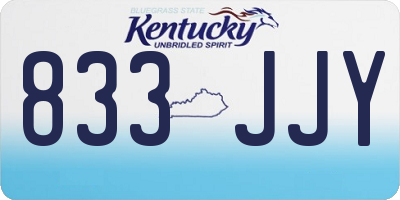 KY license plate 833JJY