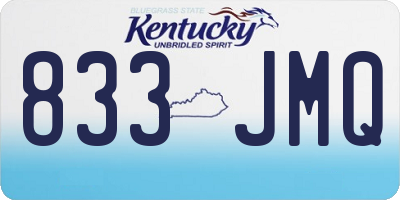 KY license plate 833JMQ