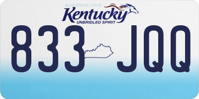 KY license plate 833JQQ
