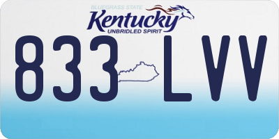 KY license plate 833LVV