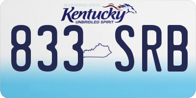 KY license plate 833SRB
