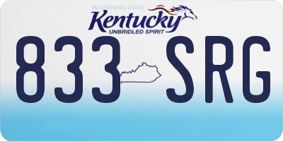 KY license plate 833SRG