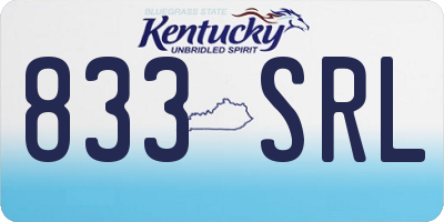 KY license plate 833SRL