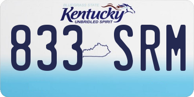 KY license plate 833SRM