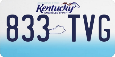 KY license plate 833TVG