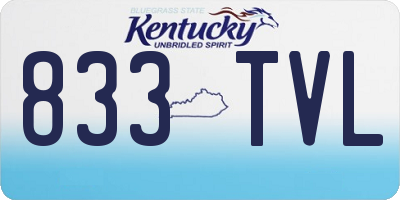 KY license plate 833TVL