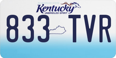 KY license plate 833TVR