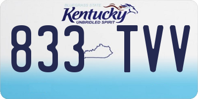KY license plate 833TVV