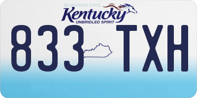KY license plate 833TXH