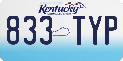 KY license plate 833TYP