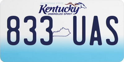 KY license plate 833UAS