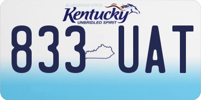 KY license plate 833UAT