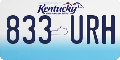 KY license plate 833URH