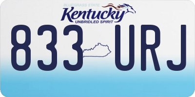 KY license plate 833URJ