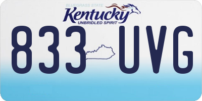 KY license plate 833UVG