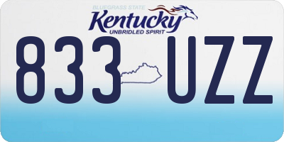 KY license plate 833UZZ
