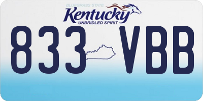 KY license plate 833VBB