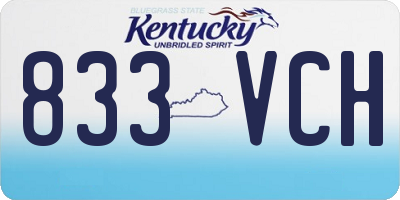 KY license plate 833VCH