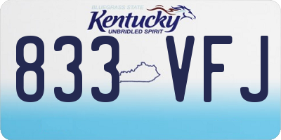 KY license plate 833VFJ
