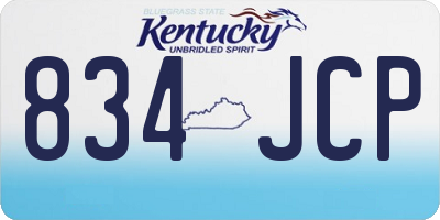 KY license plate 834JCP