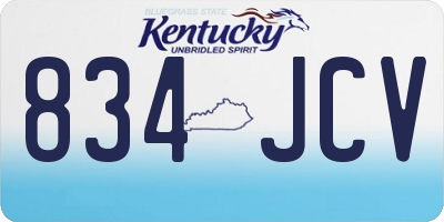 KY license plate 834JCV