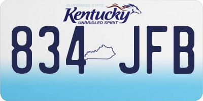 KY license plate 834JFB